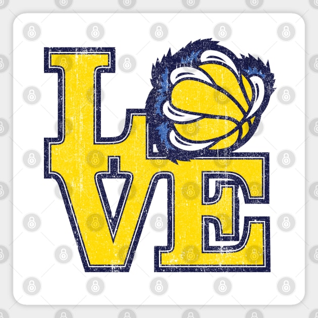 Love Memphis Basketball (Variant) Magnet by huckblade